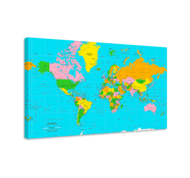 Atlas u boji umjetničko platno svijeta atlas u boji - TenStickers