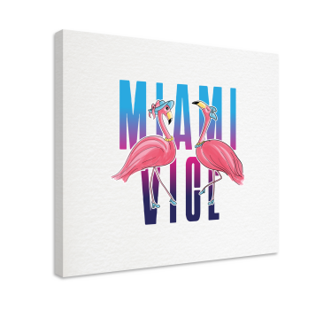 Miami vice flamingo dizajn životinjsko platno - TenStickers