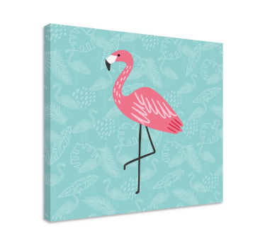 Slika na platnu životinje flamingo koji stoji graciozno - TenStickers