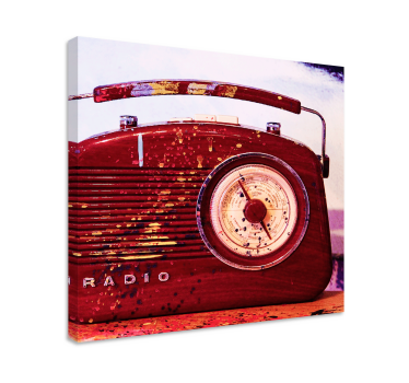 Crveni vintage radio vintage zidni otisci - TenStickers