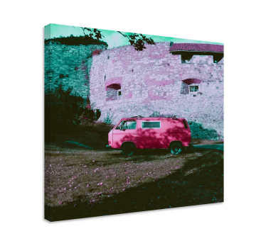 Slika na platnu abc i slova vintage rozi kombi - TenStickers