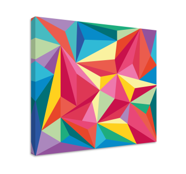 Slika na platnu geometrijski šareni uzorak trokuta - TenStickers