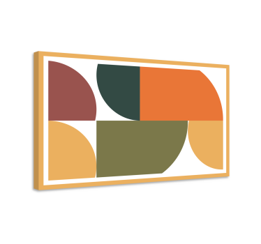 Slika na platnu moderna kompozicija geometrijskog oblika - TenStickers