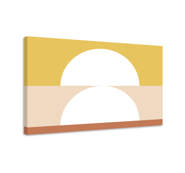 Dva polukruga geometrijska umjetnost geometrijsko zidno platno - TenStickers