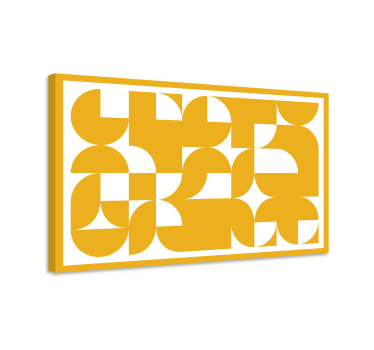 Umjetnost oblikuje žuti uzorak geometrijsko platno umjetnost - TenStickers