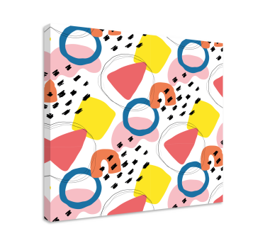 Slika na platnu geometrijski šarene apstraktne forme - TenStickers