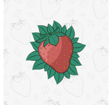 Slika na platnu voće jagoda s listovima - TenStickers