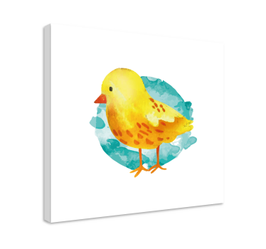 Slika na platnu ptica Šarmantna žuta kokoška - TenStickers