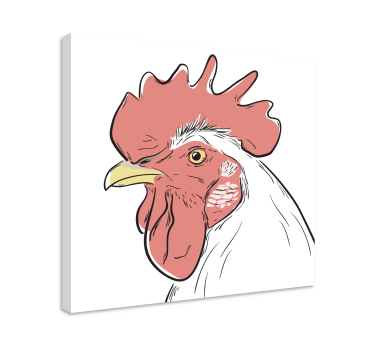 Slika na platnu ptica detaljna slika pijetla - TenStickers
