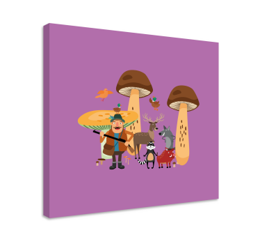Slika na platnu životinje ekipa šumske avanture - TenStickers