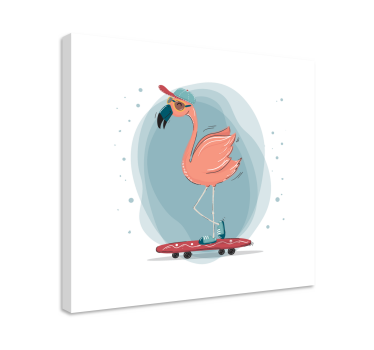 Slika na platnu životinje klizajući flamingo - TenStickers