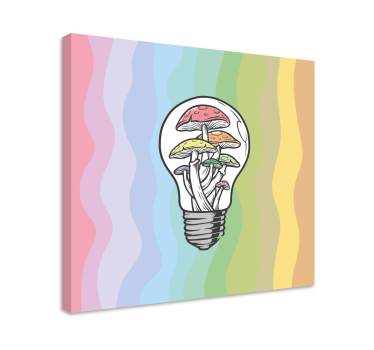 Slika na platnu drugi tekst gljiva svjetiljka - TenStickers