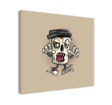 Slika na platnu video igre kanta za smeće zombija - TenStickers