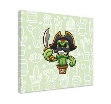 Slika na platnu bilje lik kaktus pirata - TenStickers