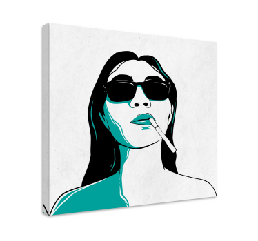 Slika na platnu ljudi i likovi chic žena koja puši - TenStickers