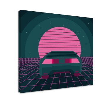 Slika na platnu moderna scena retro automobila - TenStickers