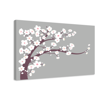 Slika na platnu cvijeće i biljke sakura cvijetna stabljika - TenStickers