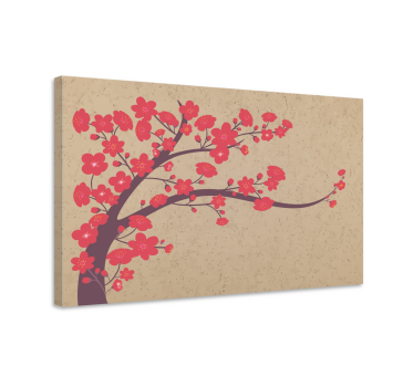 Slika na platnu cvijeće i biljke sakura grana - TenStickers