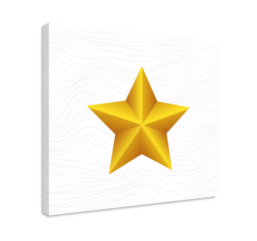Zlatna zvijezda zidne slike za dječju sobu - TenStickers