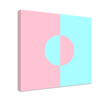 Slika na platnu geometrijski krug i razdijeljeno - TenStickers