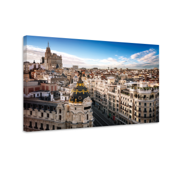 Gran via pogledi u podne 3d slike na platnu - TenStickers