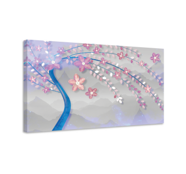 Slika na platnu cvijeće i biljke sakura cvijetna grana - TenStickers