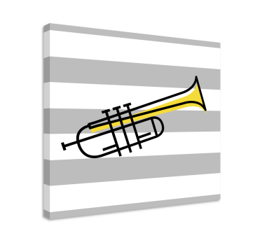 Slika na platnu muzika truba s prugama - TenStickers