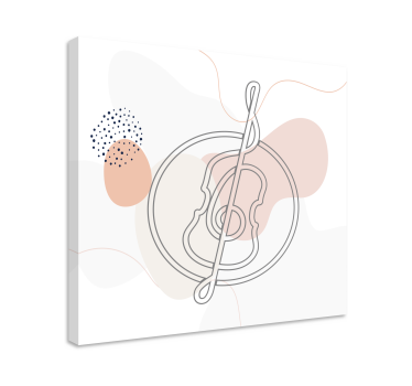 Slika na platnu muzika silueta muzičkog instrumenta - TenStickers