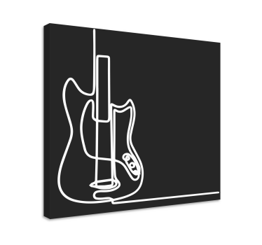 Električna gitara minimalistički dizajn glazba platno zidna umjet - TenStickers