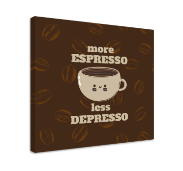 Espresso funny quote wall art quote prints - TenStickers