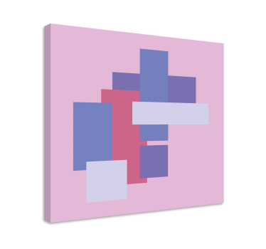 Slika na platnu geometrijski apstraktna blok kompozicija - TenStickers