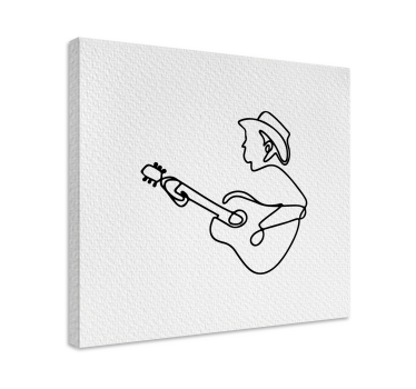 Slika na platnu muzika svirajući cowboy na gitari - TenStickers
