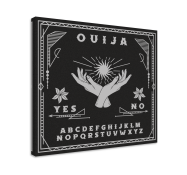 Crno-bijela ouija ploča kućno zidno platno - TenStickers