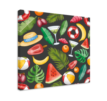 Slika na platnu voće s temom tropskih osvježenja - TenStickers