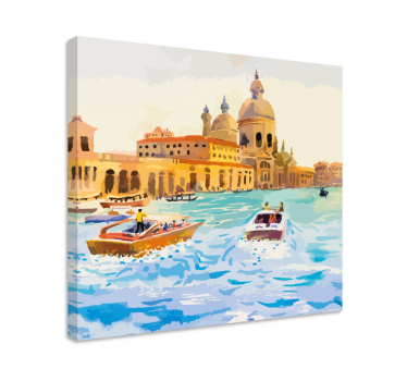 Slika na platnu gradova istraživanje venecijanskih kanala - TenStickers