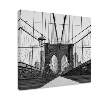 Crno-bijele 3d slike na platnu brooklyn bridge - TenStickers