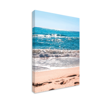 Mirna plaža na sunčanom danu krajolik zidno platno - TenStickers