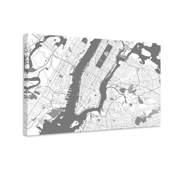 Slika na platnu gradova manhattan karta - TenStickers