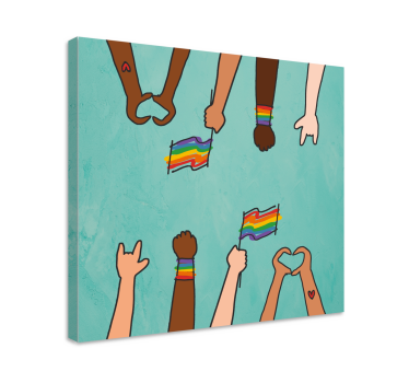 Slika na platnu motivacijski jedinstvo u rukama - TenStickers