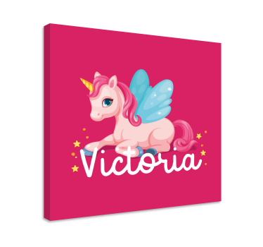 Slika na platnu jednorog slatko fantazijsko biće - TenStickers