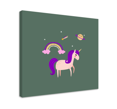 Slika na platnu jednorog iz snovite avanture - TenStickers