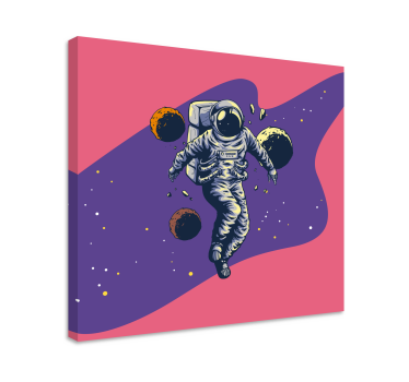 Slika na platnu video igre kosmonaut u svemiru - TenStickers