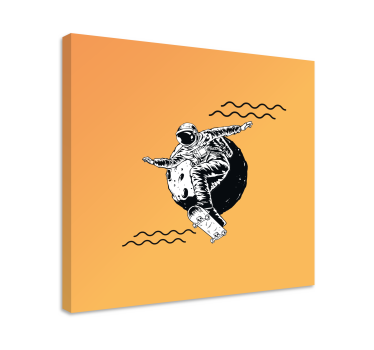 Slika na platnu video igre kosmonaut na skateboardu - TenStickers