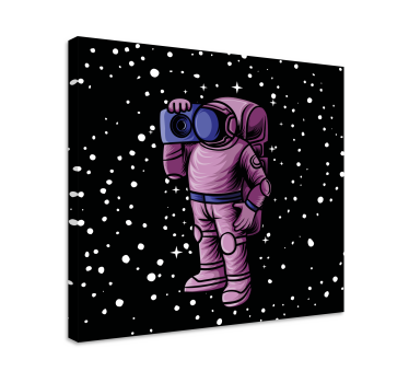 Slika na platnu video igre astronaut koji hvata zvijezde - TenStickers