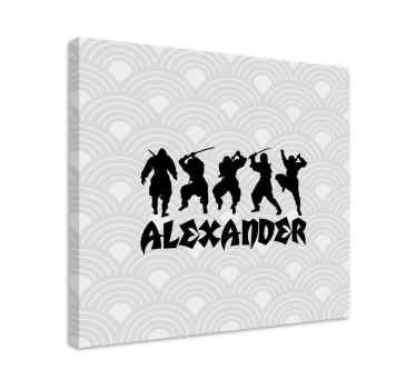 Slika na platnu superheroji akcijska silueta ninje - TenStickers