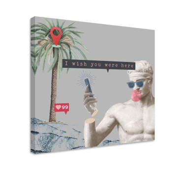 Slika na platnu citati voliš da si ovdje - TenStickers