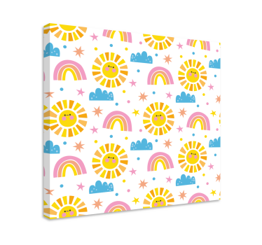 Slika na platnu narod veselo sunce duge - TenStickers