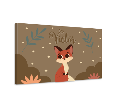 Slika na platnu dinosauri i slika slatkog foxa - TenStickers