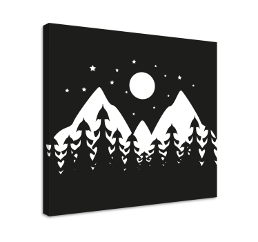 Slika na platnu krajolici planinski šumski prizor - TenStickers