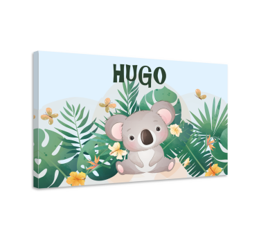Slatka koala za dječaka s prilagodljivim otiscima na platnu - TenStickers